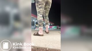 Girl poops in parking lot (Video 4)