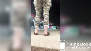Girl poops in parking lot (Video 4)