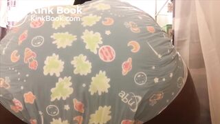 Cute black girl messes diaper