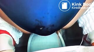 Diarrhea in blue panties