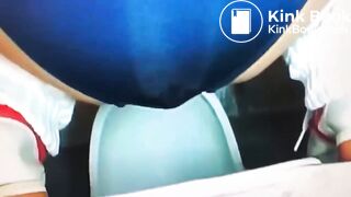 Diarrhea in blue panties