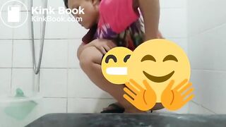 Indonesian girl toilet poop