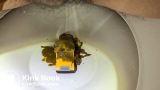 Diarrhea blowout on bus in toilet