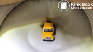 Diarrhea blowout on bus in toilet