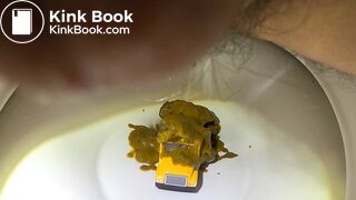 Diarrhea blowout on bus in toilet