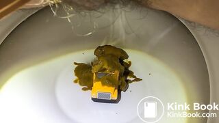 Diarrhea blowout on bus in toilet