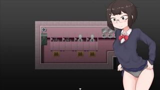 Japanese girl poo and pee in the school toilet