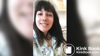 Girl dropping HUGE turd in toilet POV