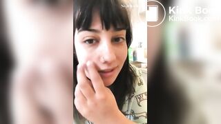 Girl dropping HUGE turd in toilet POV