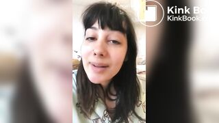 Girl dropping HUGE turd in toilet POV