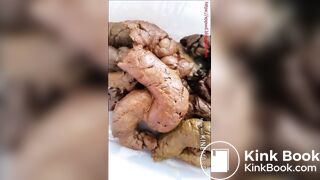 Collecting her poops