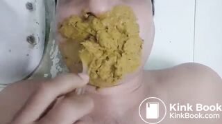 Slave eating mistress full of her shit load