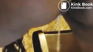 ebony scat standing up