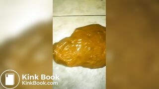 Steaming diarrhea puddle