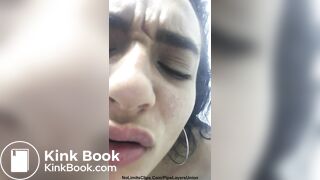 Girl Latina shitting bigs