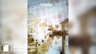 Blonde chicks poop explosion