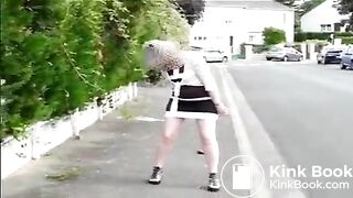 Mature Poop Public Street whilst walking