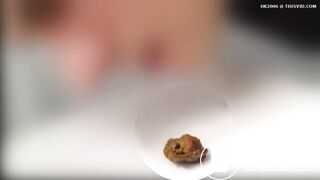 Chinese slut shares and tastes her own shit