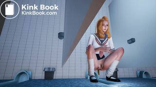 女子高校生が排便