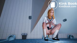 女子高校生が排便