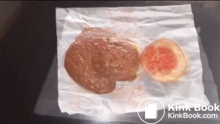 Sexy mistress feeding her slave