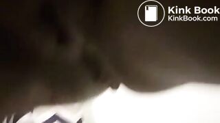 Ebony toilet squat poop