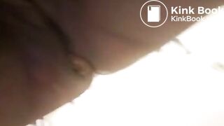 Ebony toilet squat poop