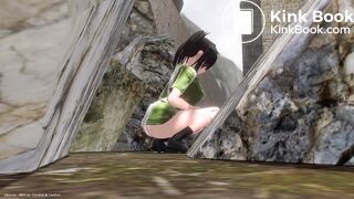 Spying on a girl pooping in public