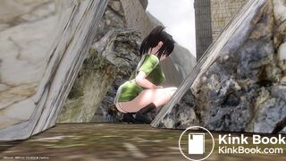 Spying on a girl pooping in public