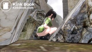 Spying on a girl pooping in public