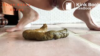 Close Up Piss, And Poo Frontal Floor Squat