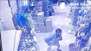 STORE CAMERA CATCHES WOMEN DEFECATING ON THE FLOOR