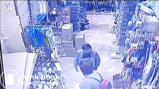 STORE CAMERA CATCHES WOMEN DEFECATING ON THE FLOOR