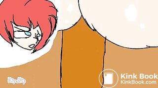 Redhead pooping cartoon