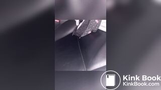 Wife pisses on her shit and car seat