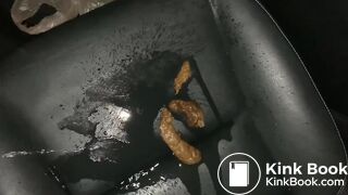 Pissing on her shit - video 2