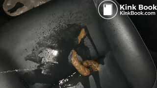 Pissing on her shit - video 2
