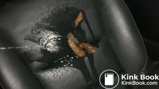 Pissing on her shit - video 2