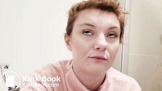 Shitting. Butt plug & face expressions