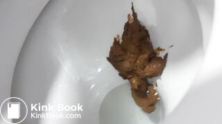 Poop into toilet 5