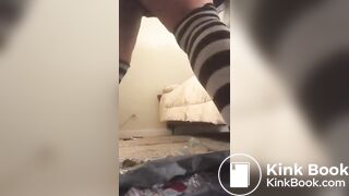 Creamy diarrhea from ebony ass