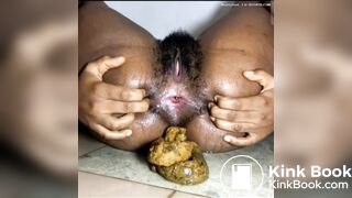 Nasty ebony defecation