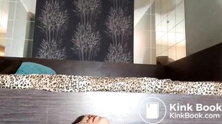 Slave Eats Shit From Three Doms