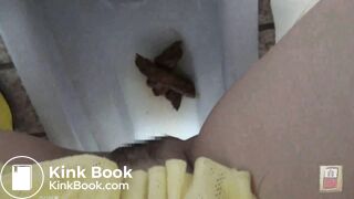 Japanese girl enema pooping toilet