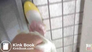Japanese girl enema pooping toilet