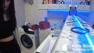 Woman pooping in Toilet 24