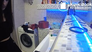 Woman pooping in Toilet 24