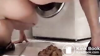 Young chinese wife shits and licks