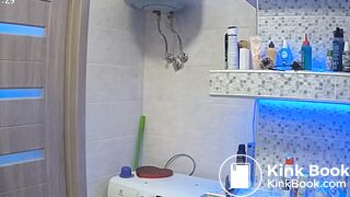 Woman pooping in Toilet 20