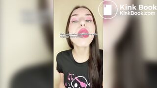 A beautiful girl spits 2